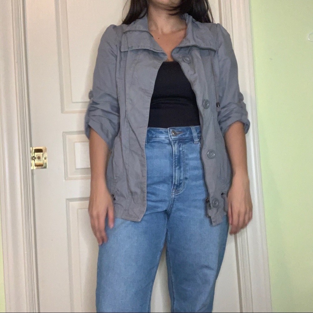 Grey light weight coat